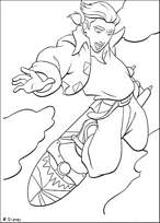 coloriage la planete au tresor Jim Hawkins